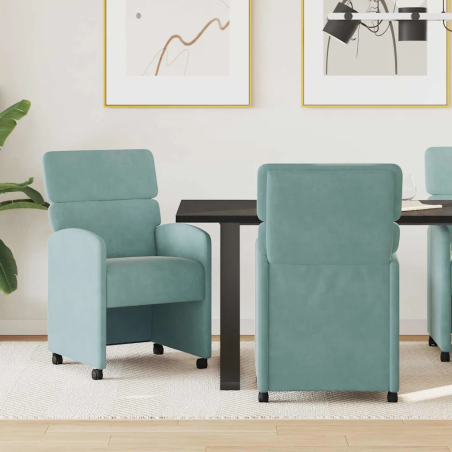 Chaises à roulettes Ericsson — Velours · Vert mer