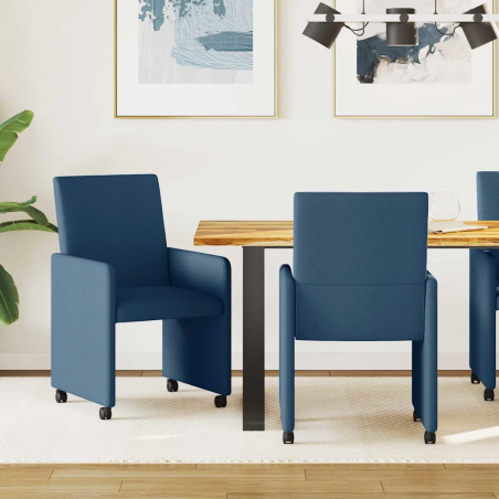 Chaises à roulettes Vestry — Tissu · Bleu