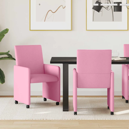Chaises à roulettes Vestry — Tissu · Rose