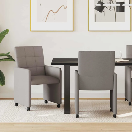 Chaises à roulettes Desbrosses — Tissu · Taupe