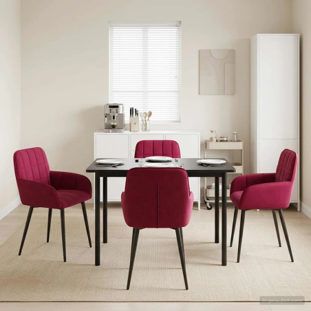 Chaises Hester — Velours · Bordeaux