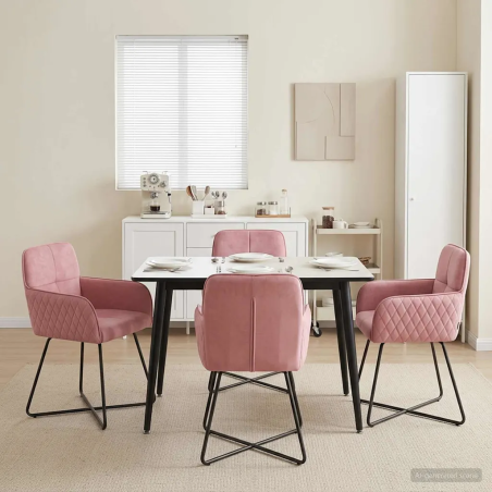 Chaises Elizabeth — Velours · Rose