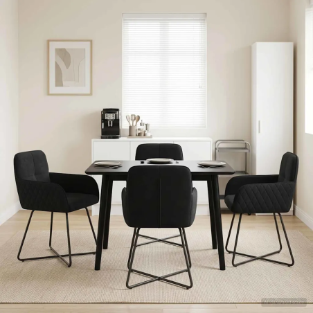 Chaises Elizabeth — Velours · Noir