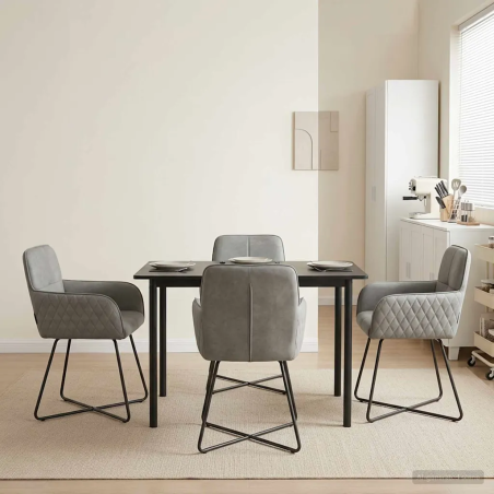 Chaises Elizabeth — Velours · Gris clair