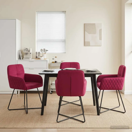 Chaises Elizabeth — Velours · Bordeaux