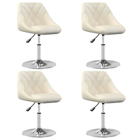Chaises pivotantes Weehawken — Velours · Crème
