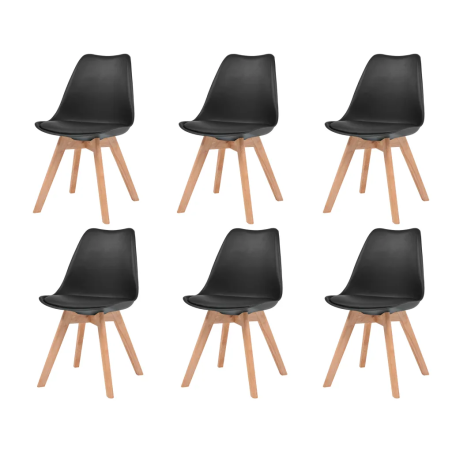 Chaises Mosco — Plastique · Noir