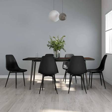 Chaises Eldridge — Plastique · Noir