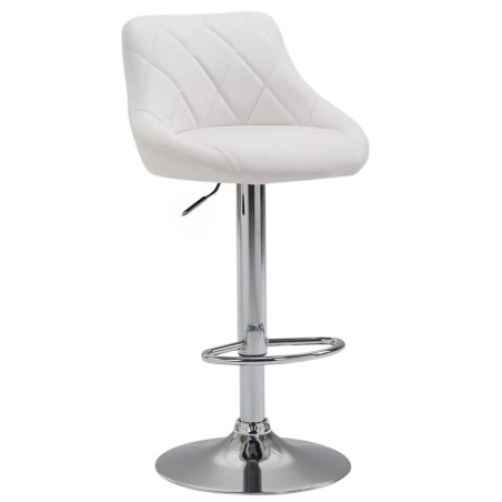 Tabouret de bar Crosby — Similicuir · Blanc