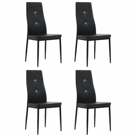 Chaises Suffolk — Similicuir · Noir