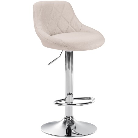 Tabouret de bar Crosby — Tissu · Crème