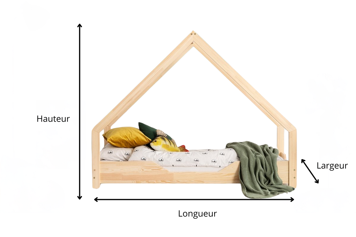 BÉRYL Schéma lit en bois de pin enfant